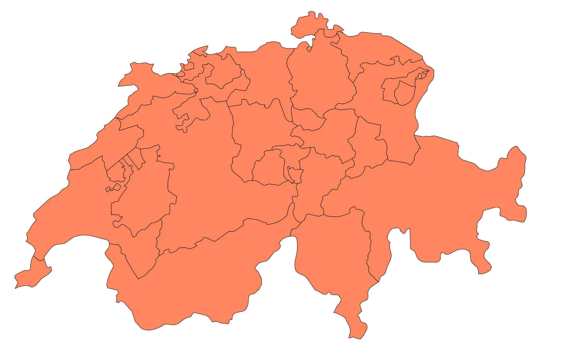 Übersichtskarte der Schweiz